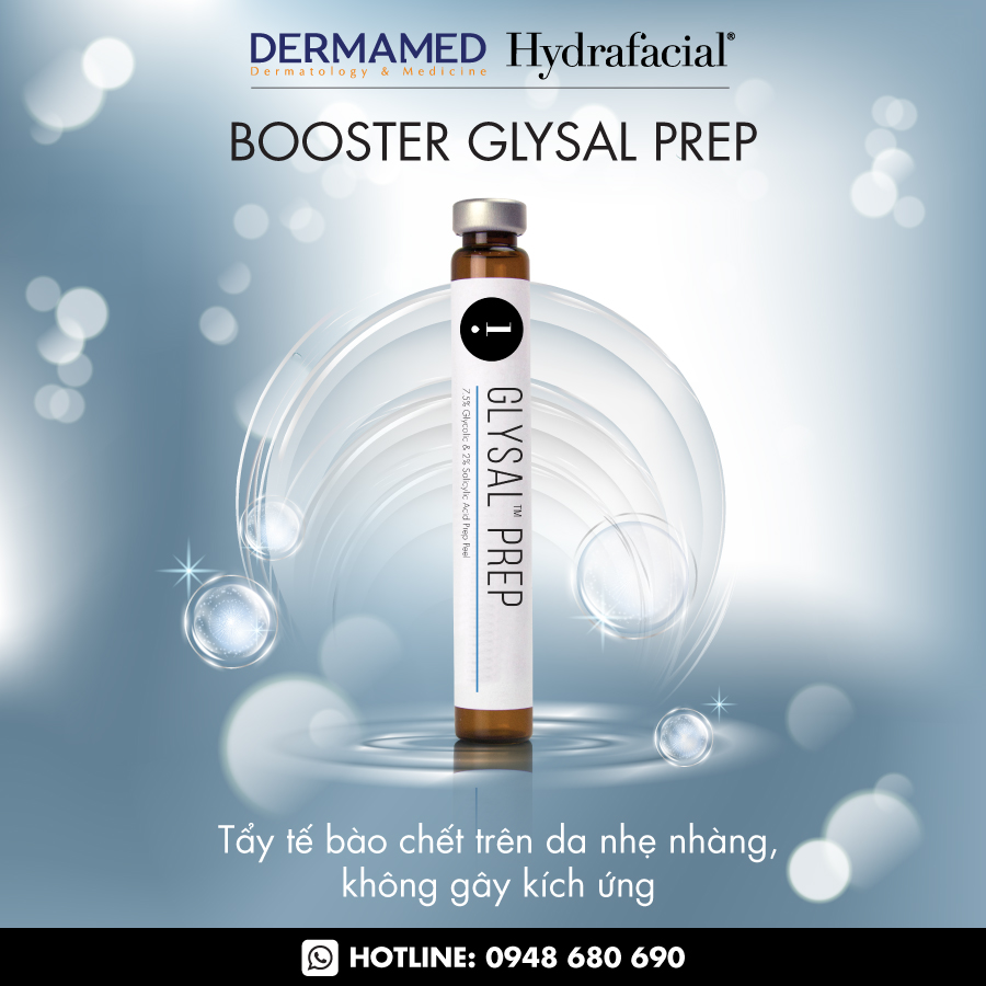 Điều trị Hydrafacial với booster Glysal Prep